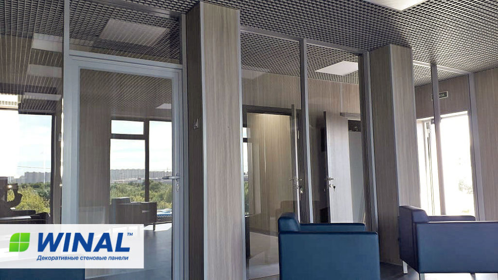 Стеновые панели ГКЛ, СМЛ, ГВЛВ для отделки стен офиса